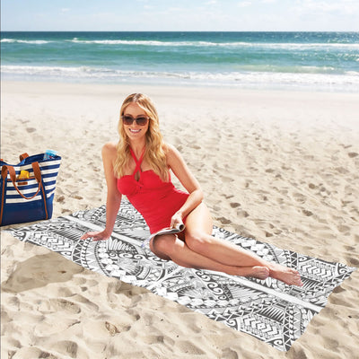 Samoan Style Print Design LKS301 Beach Towel 32" x 71"