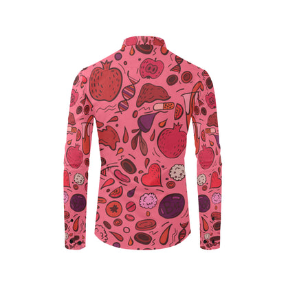 Phlebotomist Pattern Print Design A01 Men's Long Sleeve Shirt