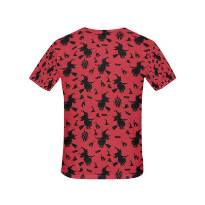 Witch Print Design LKS303 Women's  T-shirt