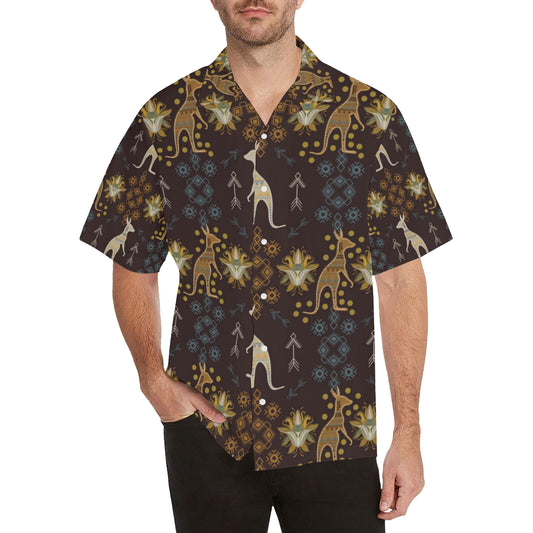 Kangaroos Pattern Print Design 03 Men's Hawaiian Shirt