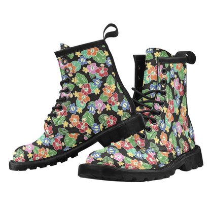 Hawaiian Themed Pattern Print Design H010 Women's Boots