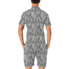 Camouflage Fern Pattern Print Design 05 Men's Romper