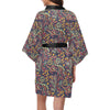 Bohemian Pattern Print Design 08 Women's Short Kimono