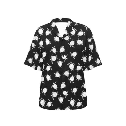 Sea Turtle Print Design LKS303 Women's Hawaiian Shirt