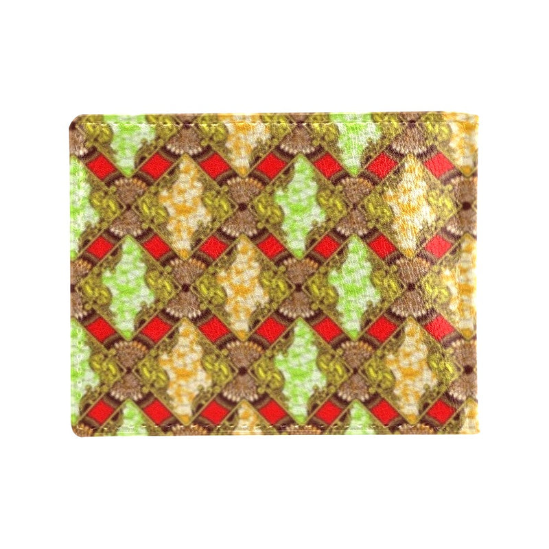 African Classic Print Pattern Men's ID Card Wallet