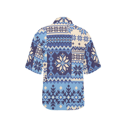 Nordic Pattern Print Design A04 Women's Hawaiian Shirt