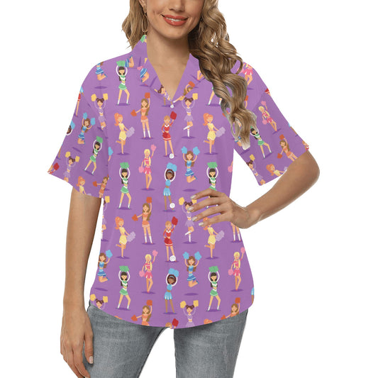 Cheerleader Pattern Print Design 02 Women's Hawaiian Shirt