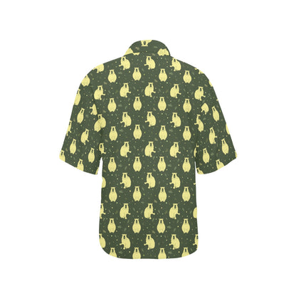 Capybara Pattern Print Design 03 Women's Hawaiian Shirt