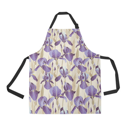 Iris Pattern Print Design IR02 Apron with Pocket