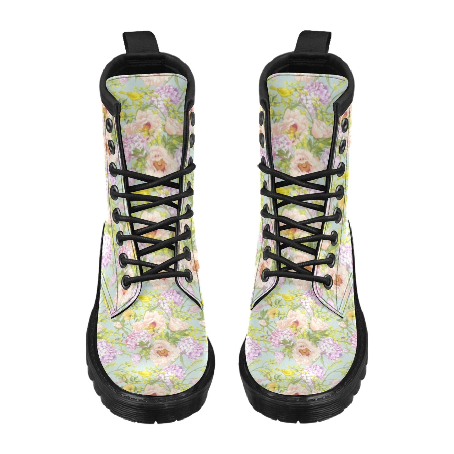 Hydrangea Pattern Print Design HD02 Women's Boots
