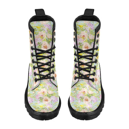 Hydrangea Pattern Print Design HD02 Women's Boots