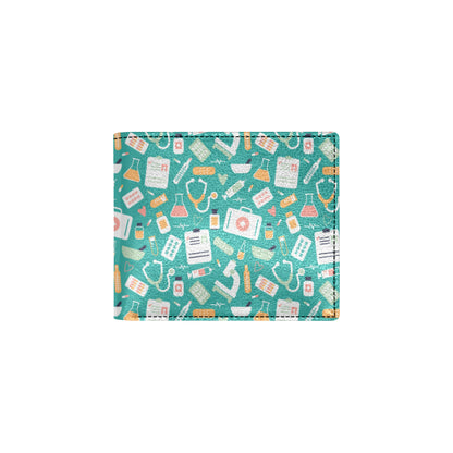 Medical Pattern Print Design 03 Men's ID Card Wallet