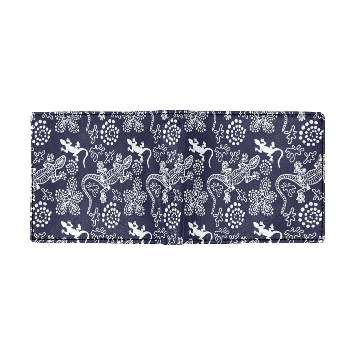lizard Pattern Print Design 03 Men's ID Card Wallet