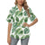 Green Pattern Tropical Palm Leaves Women's Hawaiian Shirt