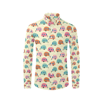 Camper Pattern Print Design 06 Men's Long Sleeve Shirt