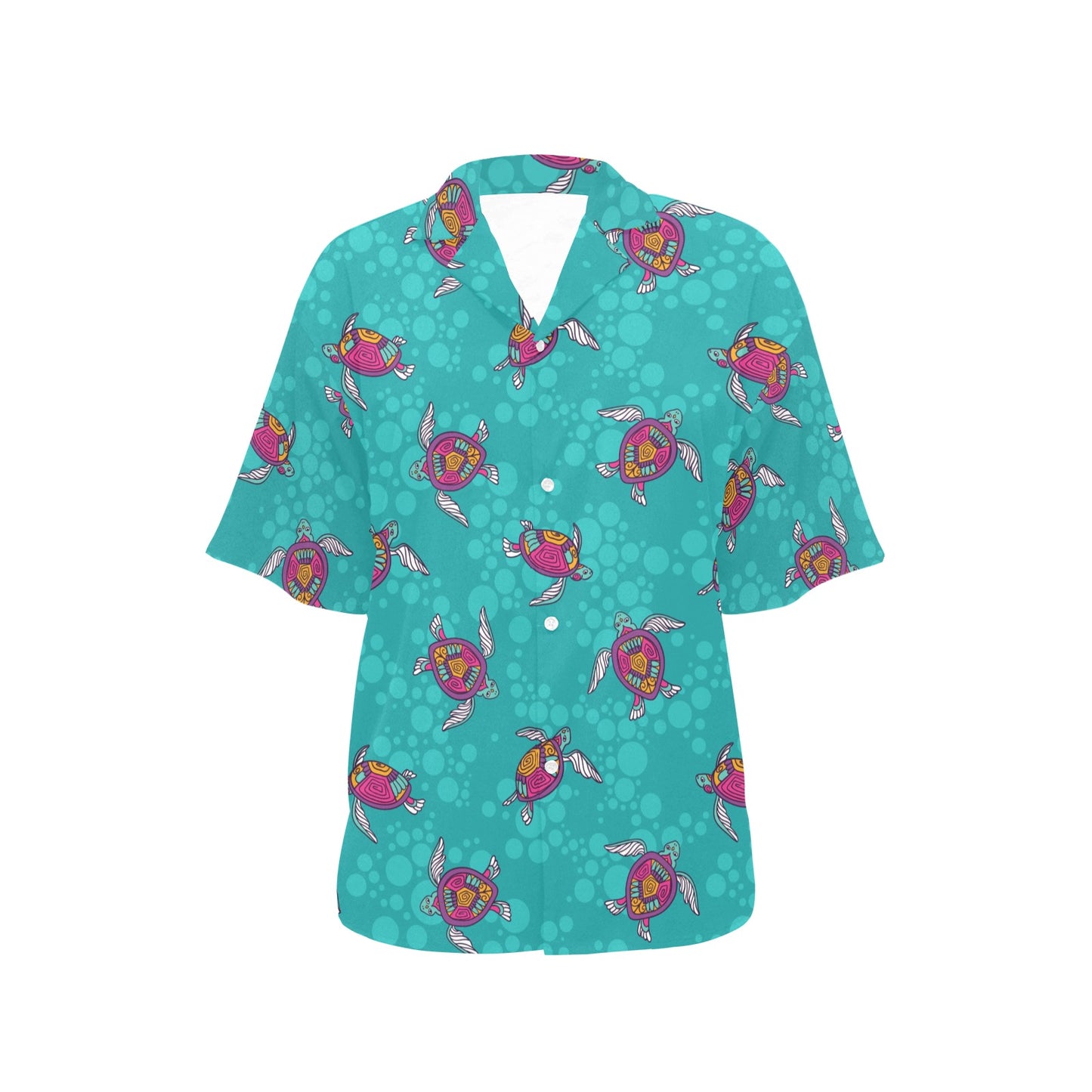 Sea Turtle Pattern Women's Hawaiian Shirt