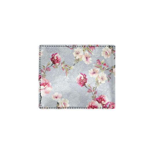 Summer Floral Pattern Print Design SF02 Men's ID Card Wallet