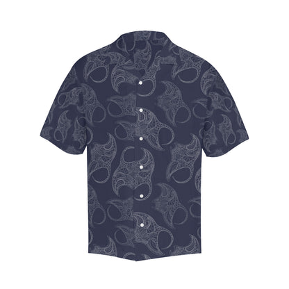 Manta Ray Pattern Print Design 01 Men's Hawaiian Shirt