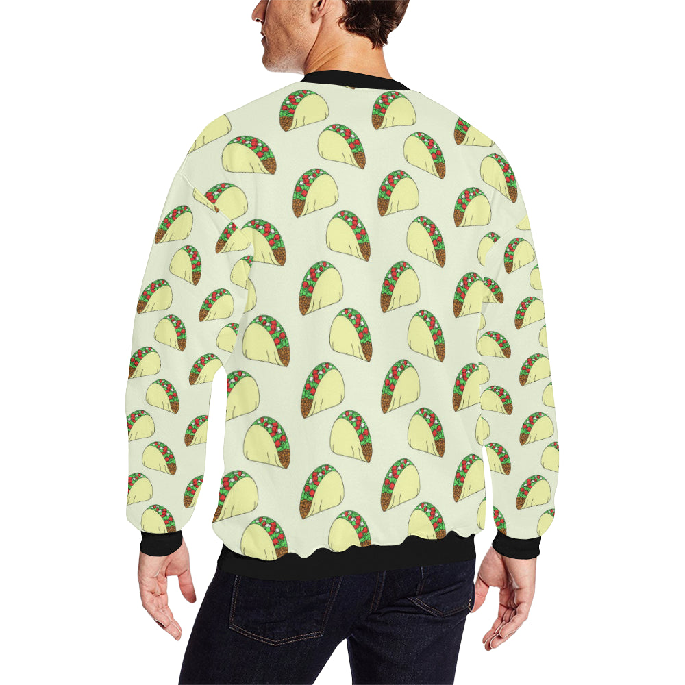 Taco Pattern Print Design TC05 Men Long Sleeve Sweatshirt