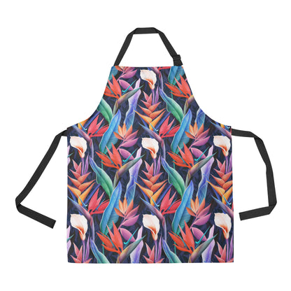 Tropical Flower Pattern Print Design TF023 Apron with Pocket