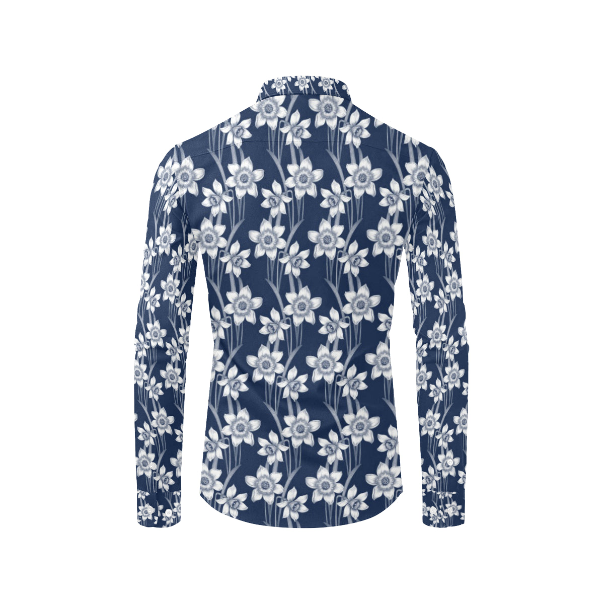 Daffodils Pattern Print Design DF09 Men's Long Sleeve Shirt