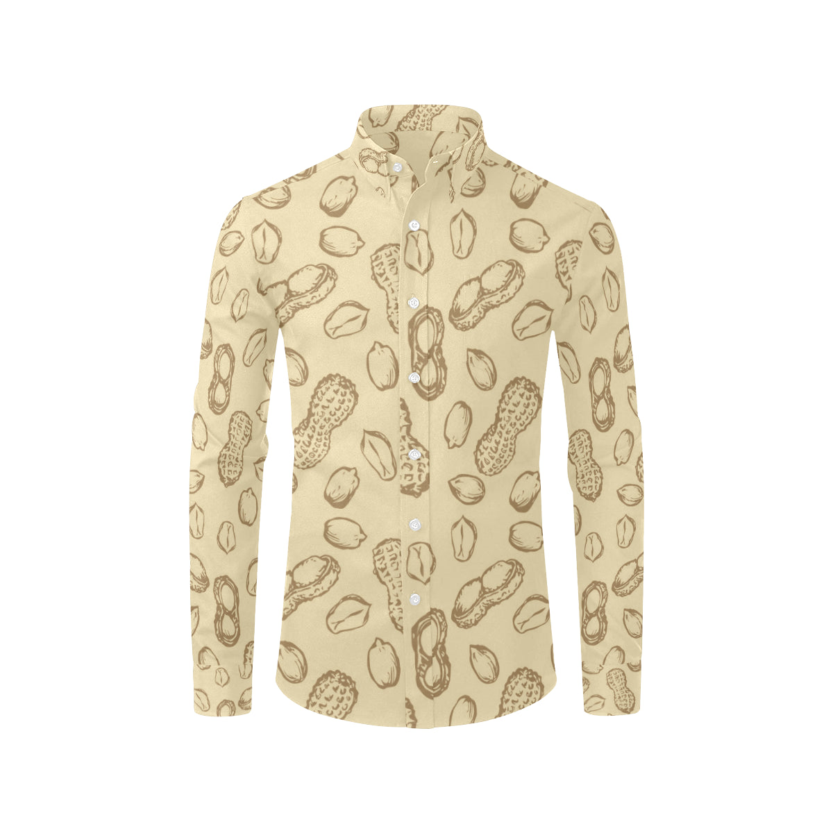 Peanut Pattern Print Design A02 Men's Long Sleeve Shirt