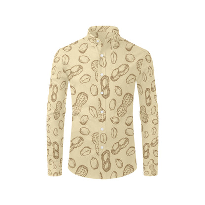 Peanut Pattern Print Design A02 Men's Long Sleeve Shirt