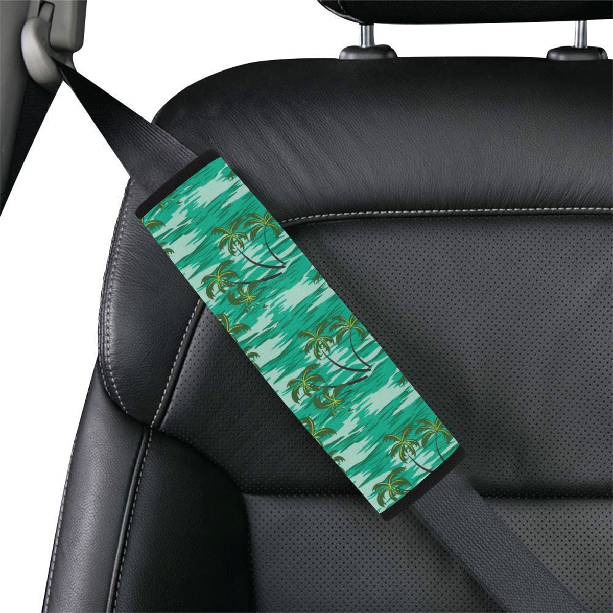 Palm Tree Pattern Print Design A01 Car Seat Belt Cover