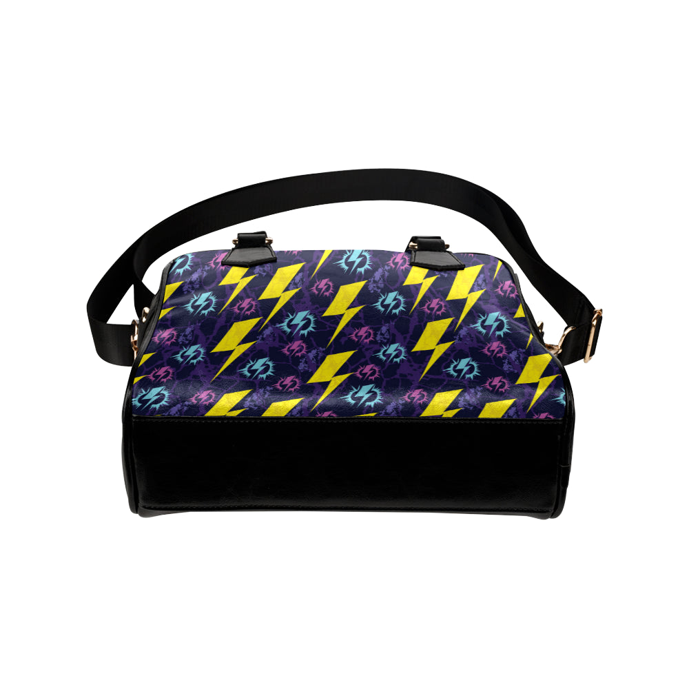 Lightning Thunder Pattern Print Design 01 Shoulder Handbag