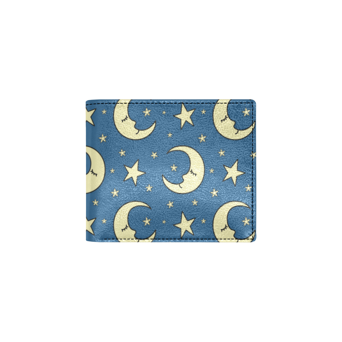 Moon Night Pattern Print Design 03 Men's ID Card Wallet