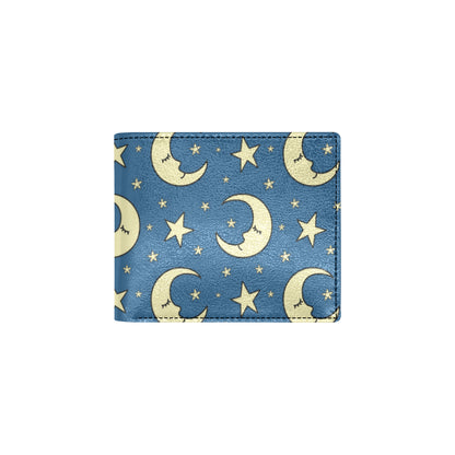 Moon Night Pattern Print Design 03 Men's ID Card Wallet