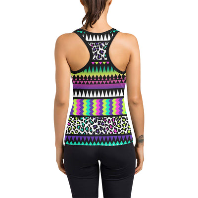 Animal Skin Aztec Rainbow Women's Racerback Tank Top