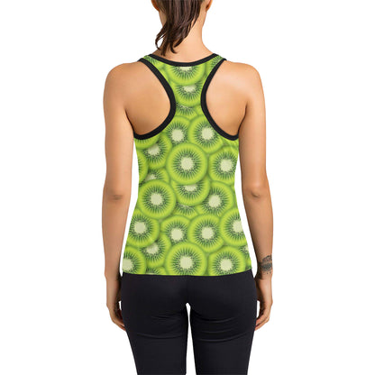 Kiwi Pattern Print Design KW01 Women's Racerback Tank Top