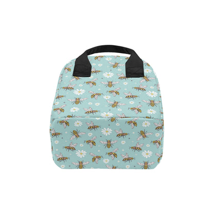 Bee Pattern Print Design BEE010 Insulated Lunch Bag