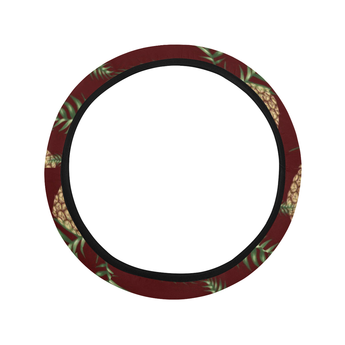 Pineapple Pattern Print Design PP013 Steering Wheel Cover with Elastic Edge