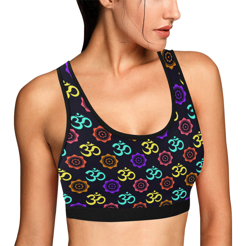 Chakra OM Print Pattern Sports Bra