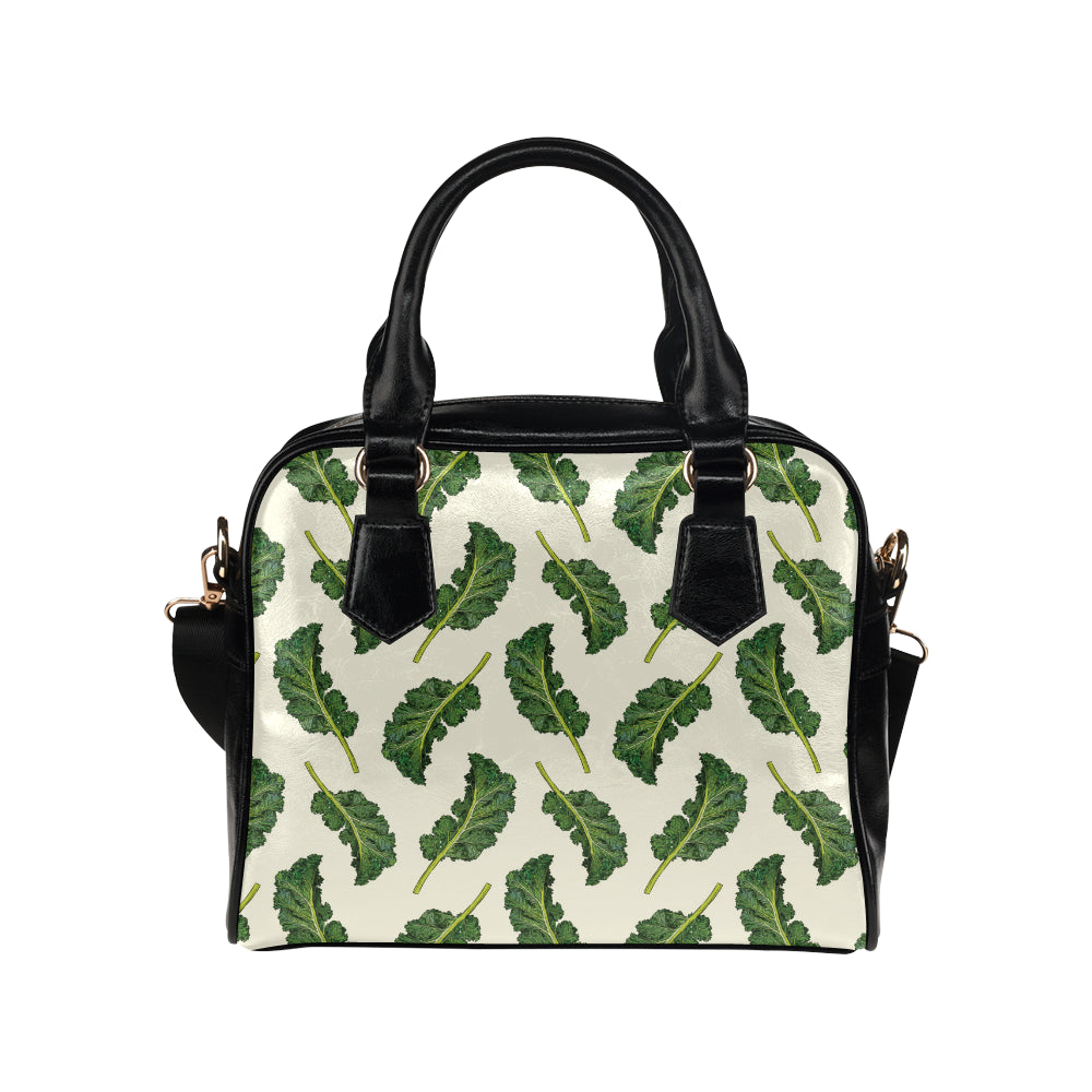Kale Pattern Print Design 03 Shoulder Handbag