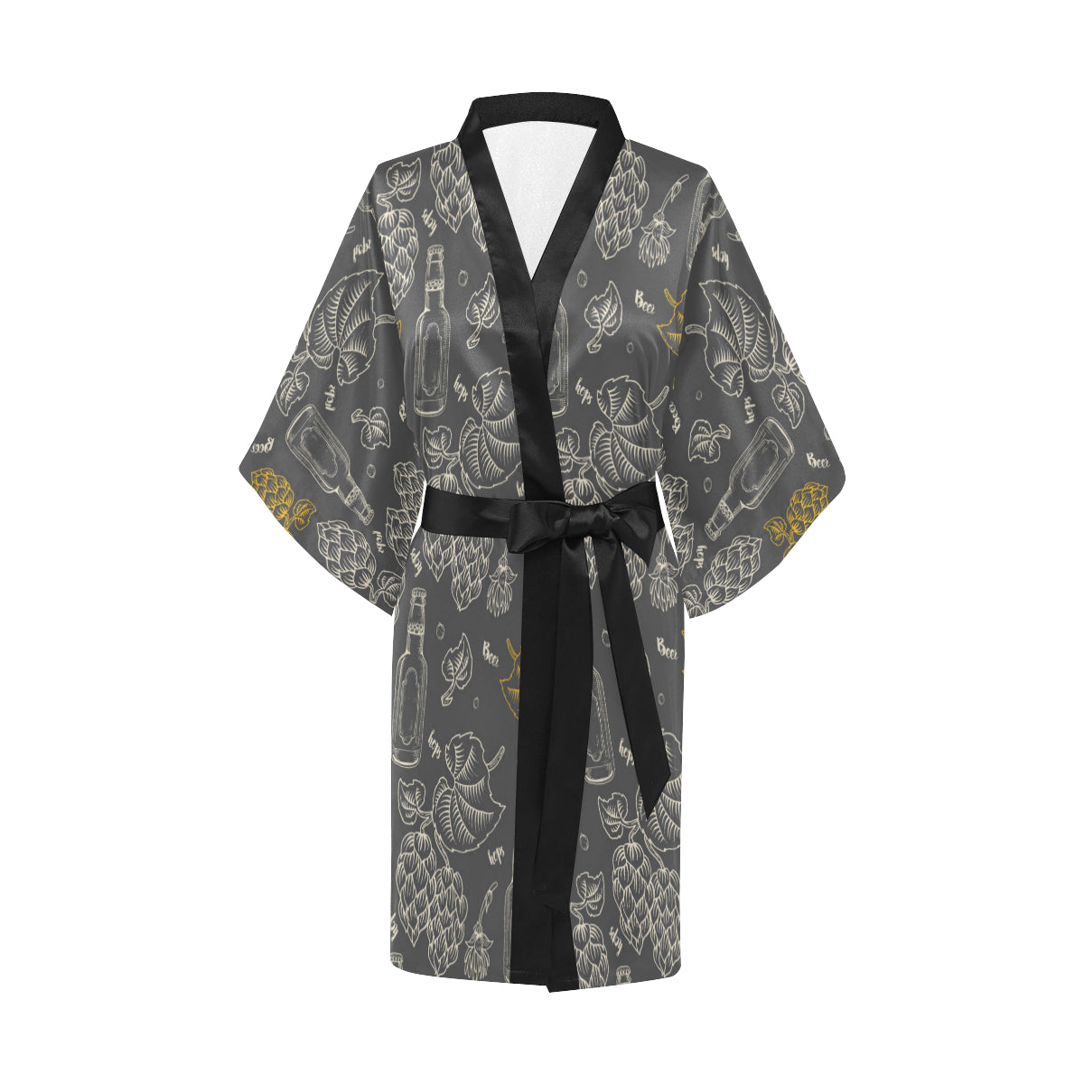 Hope Pattern Print Design 01 Women's Short Kimono
