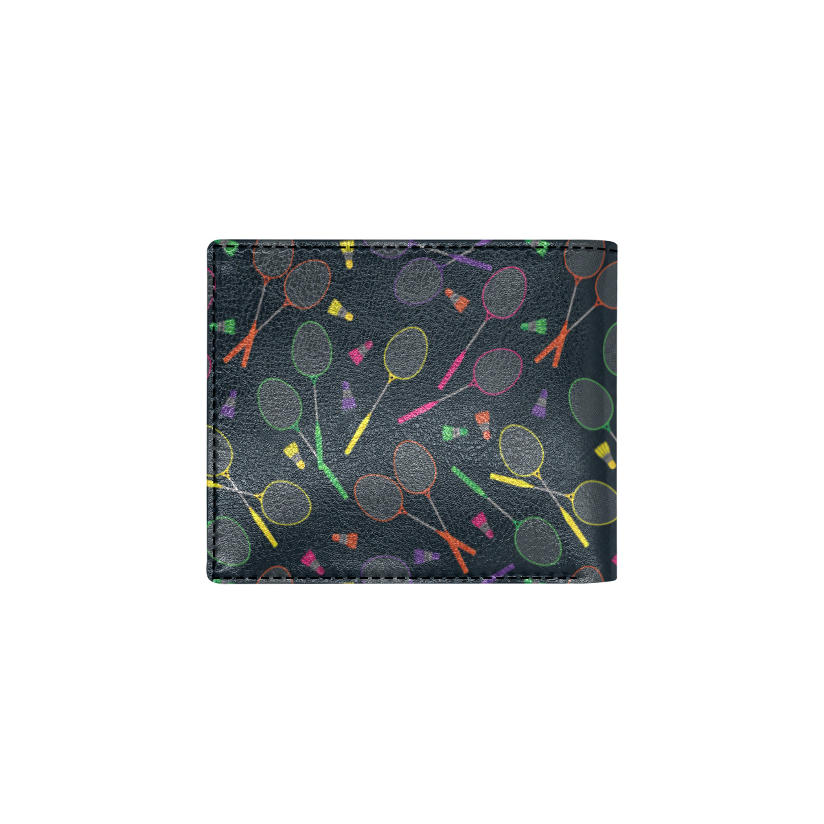 Badminton Pattern Print Design 04 Men's ID Card Wallet
