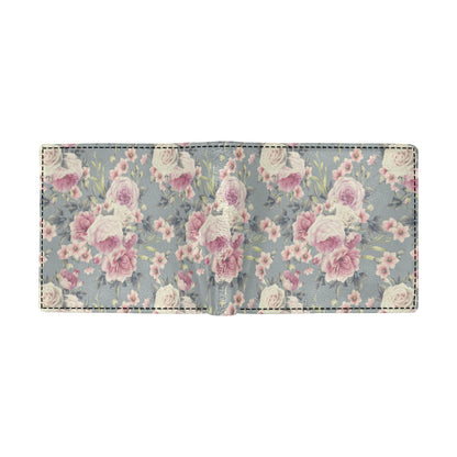 Peony Pattern Print Design PE05 Men's ID Card Wallet
