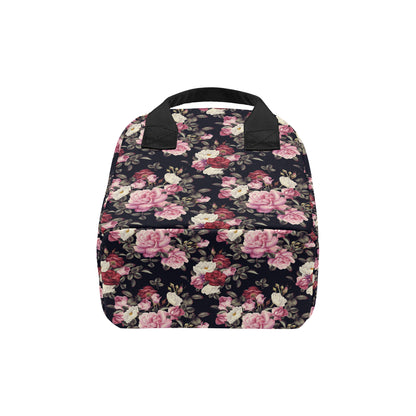 Rose Pattern Insulated Lunch Bag