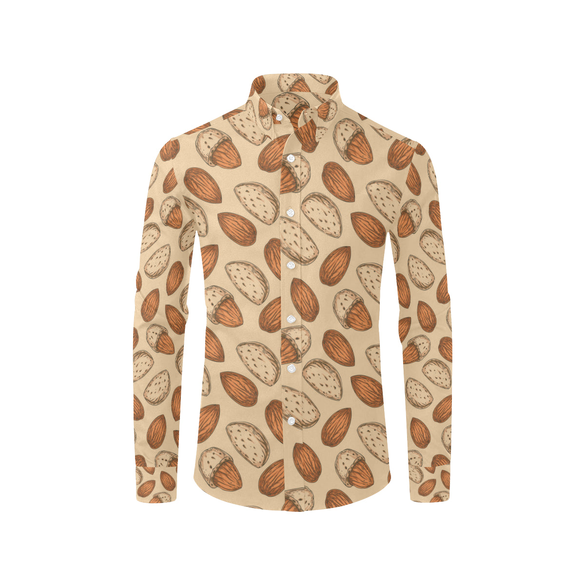 Almond Pattern Print Design 04 Men's Long Sleeve Shirt