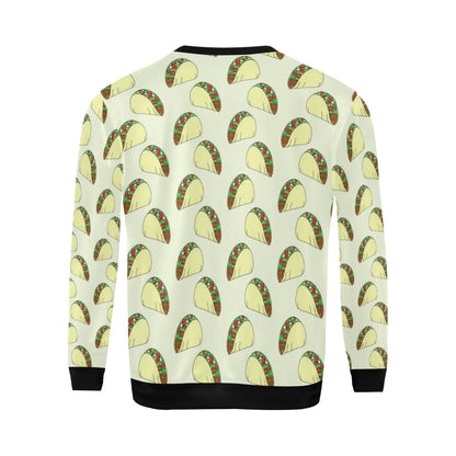 Taco Pattern Print Design TC05 Men Long Sleeve Sweatshirt