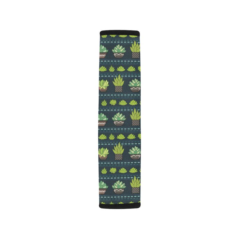 Cactus Pattern Print Design 07 Car Seat Belt Cover