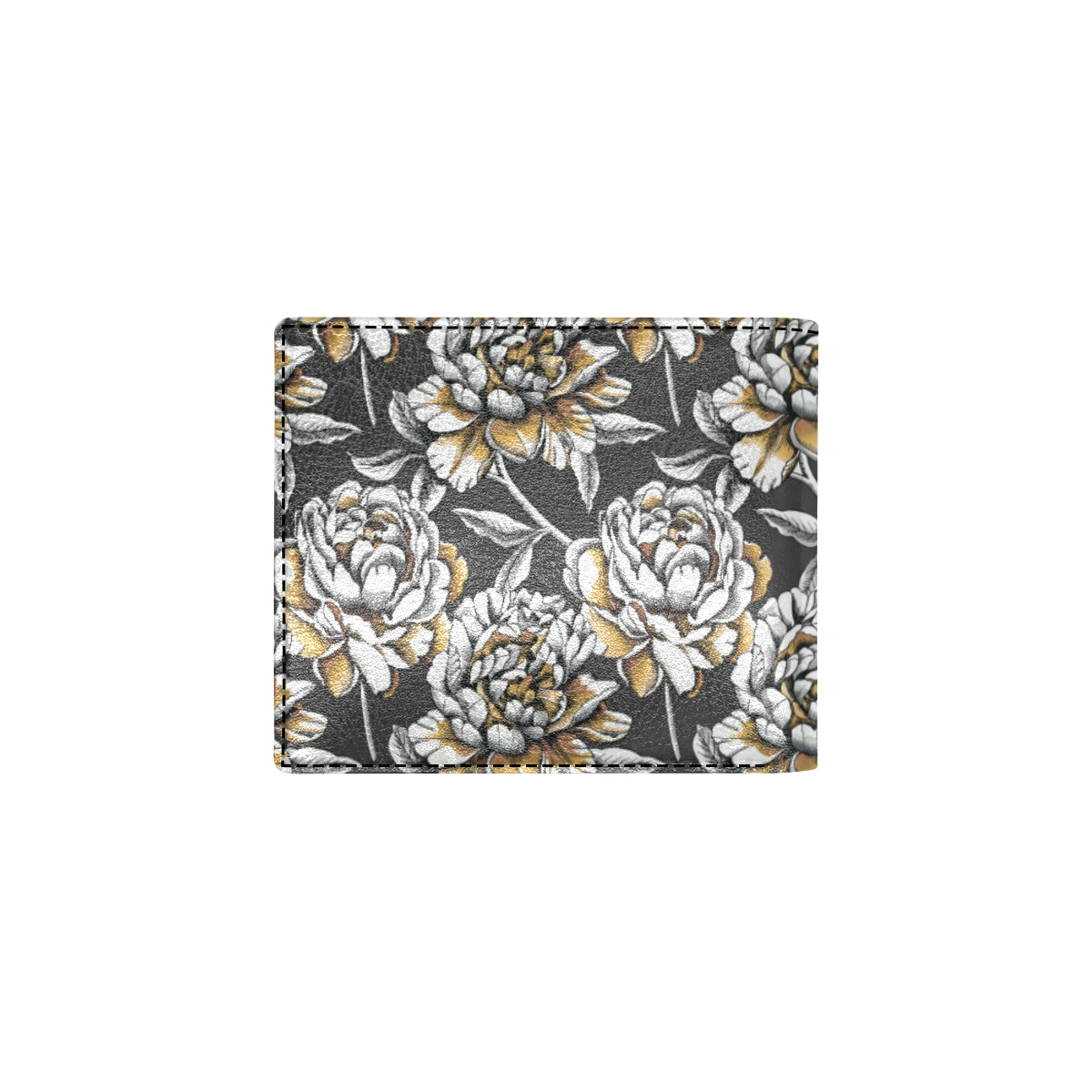 Peony Pattern Print Design PE06 Men's ID Card Wallet