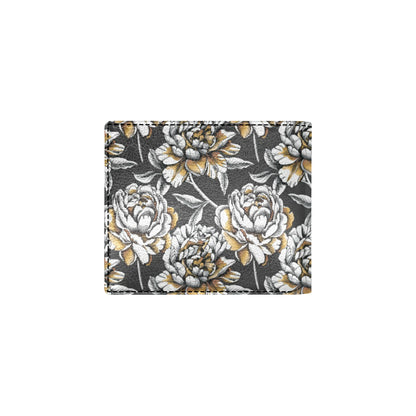 Peony Pattern Print Design PE06 Men's ID Card Wallet