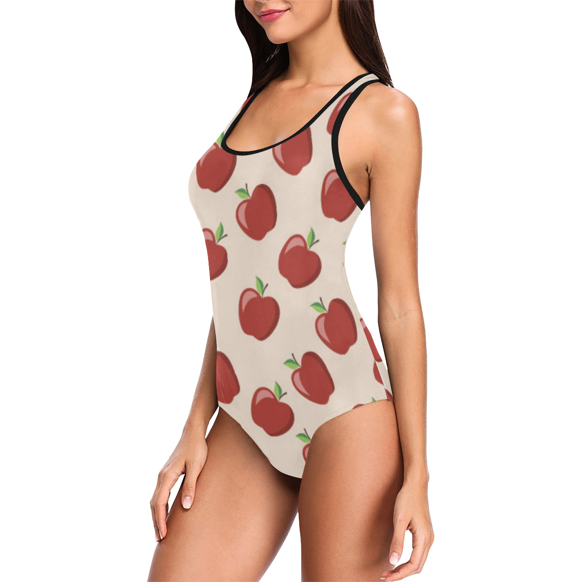Apple Pattern Print Design AP01 Women Swimsuit