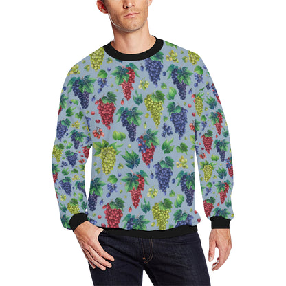 Grape Pattern Print Design GP06 Men Long Sleeve Sweatshirt
