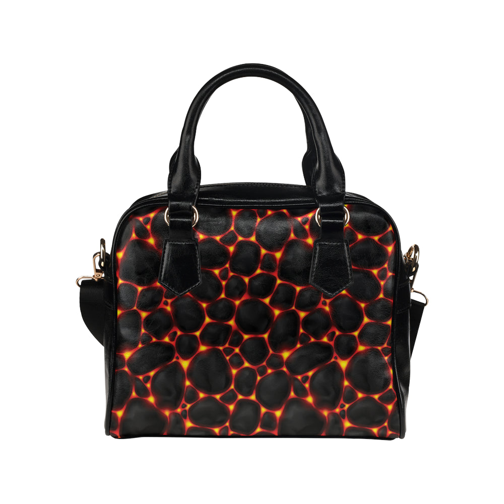 Lava Pattern Print Design 01 Shoulder Handbag