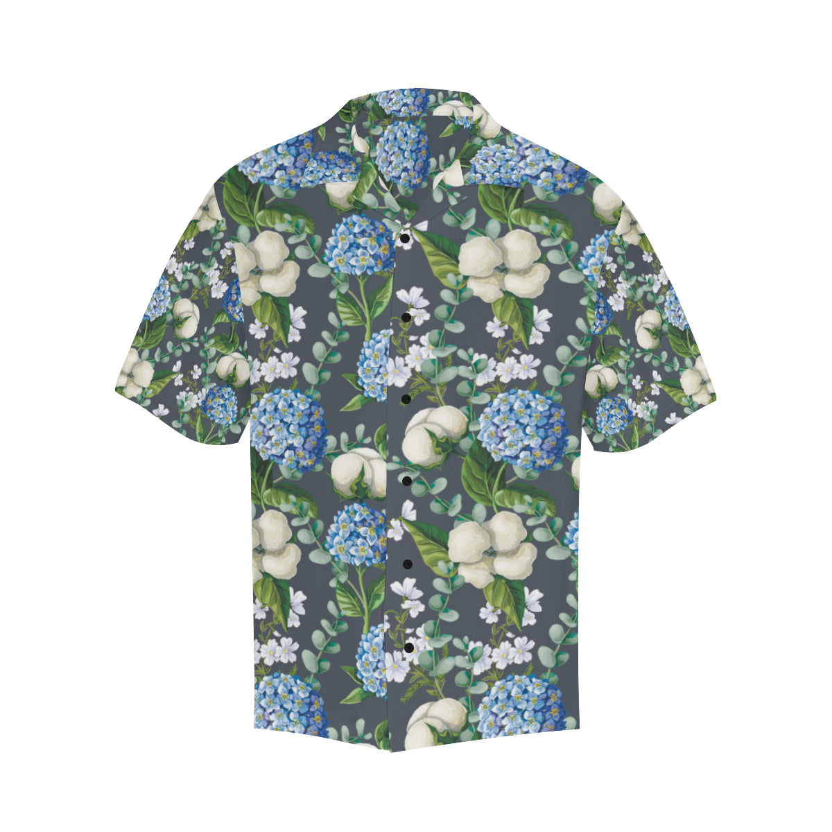 Hydrangea Pattern Print Design 02 Men's Hawaiian Shirt